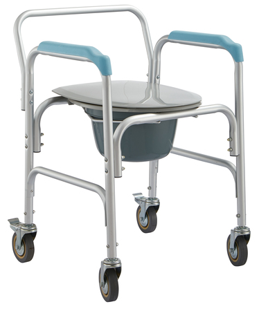 ZBCC897L Aluminum Alloy Commode Chair with Wheels