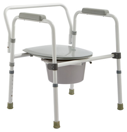 ZBCC897 Height Adjustable Steel Foldable Commode Chair