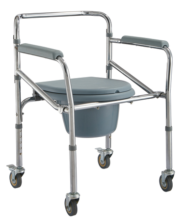 ZBCC696 Foldable Aluminum Alloy Commode with Wheels