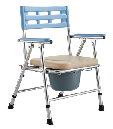 ZBCC899L Aluminum Alloy Foldable Commode with Soft Seatboard