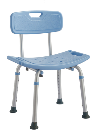 ZBS103BL Aluminium Shower Chair with Backrest